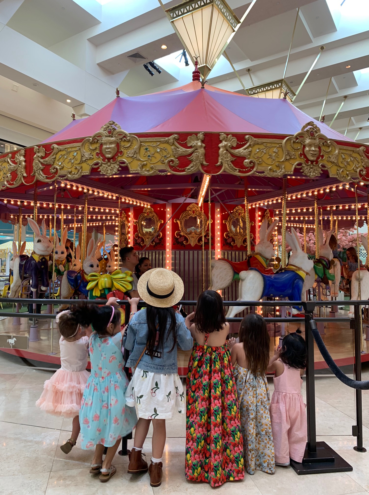 Carousel inside the South Coast Plaza in Costa Mesa
